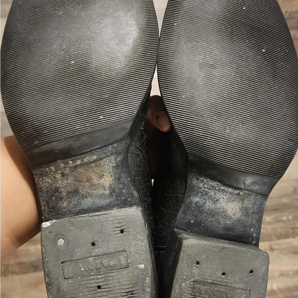 Lucchese Black and Red Western Boots - Picture 13 of 16